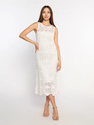 Платье вязаное из натурального хлопка